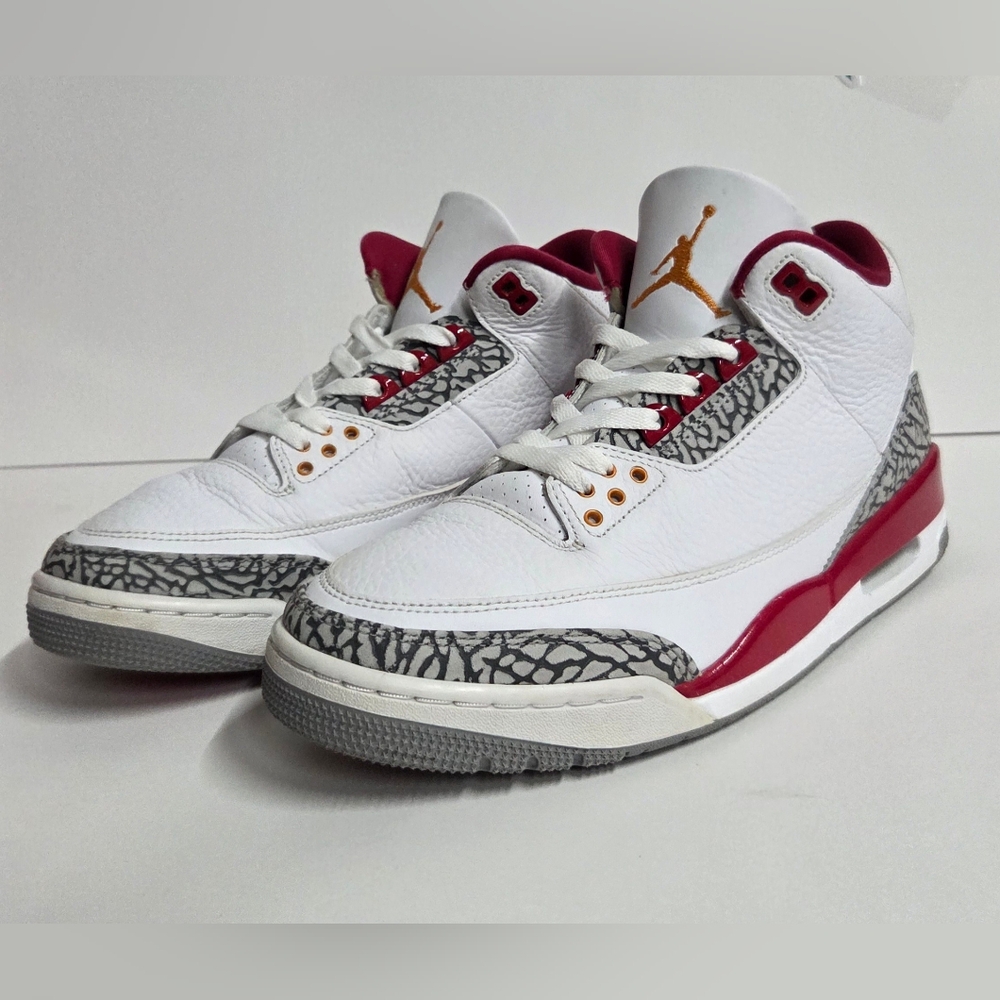 Nike Air Jordan 3 Retro Cardinal Red Cement CT8532-126 Men's Size 10